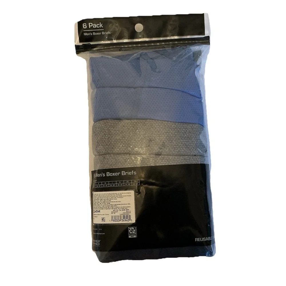Athletic Works Stretch Performance Boxer Briefs 6 Pk - 6